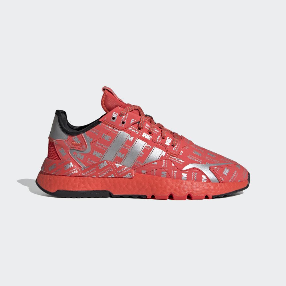 Originals Adidas Nite Jogger Barbati Romania - Rosii/Argintii Metal/Rosii FV3621